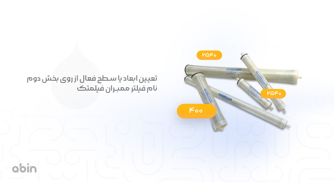تعیین ابعاد یا سطح فعال از روی بخش دوم نام فیلتر ممبران فیلمتک