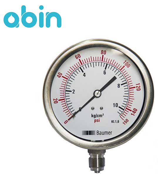 گیج فشار دستگاه تصفیه آب