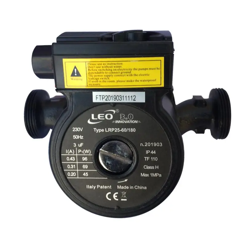 زاویه جانبی پمپ سیرکولاتور لئو (LEO) مدل LRP25-70/180