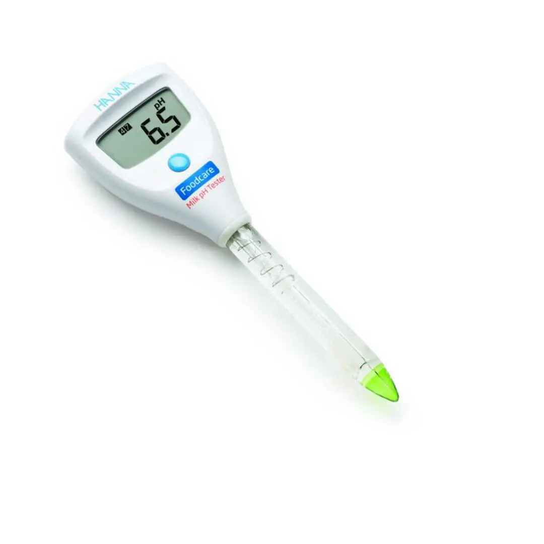 تصویر ایزومتریک PH متر شیر قلمی هانا (HANNA) مدل HI9810342 بدنه شفاف