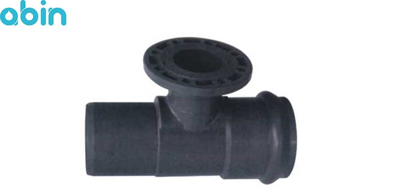 سه راهی 90 درجه با انتهای فلنج UPVC پیمتاش