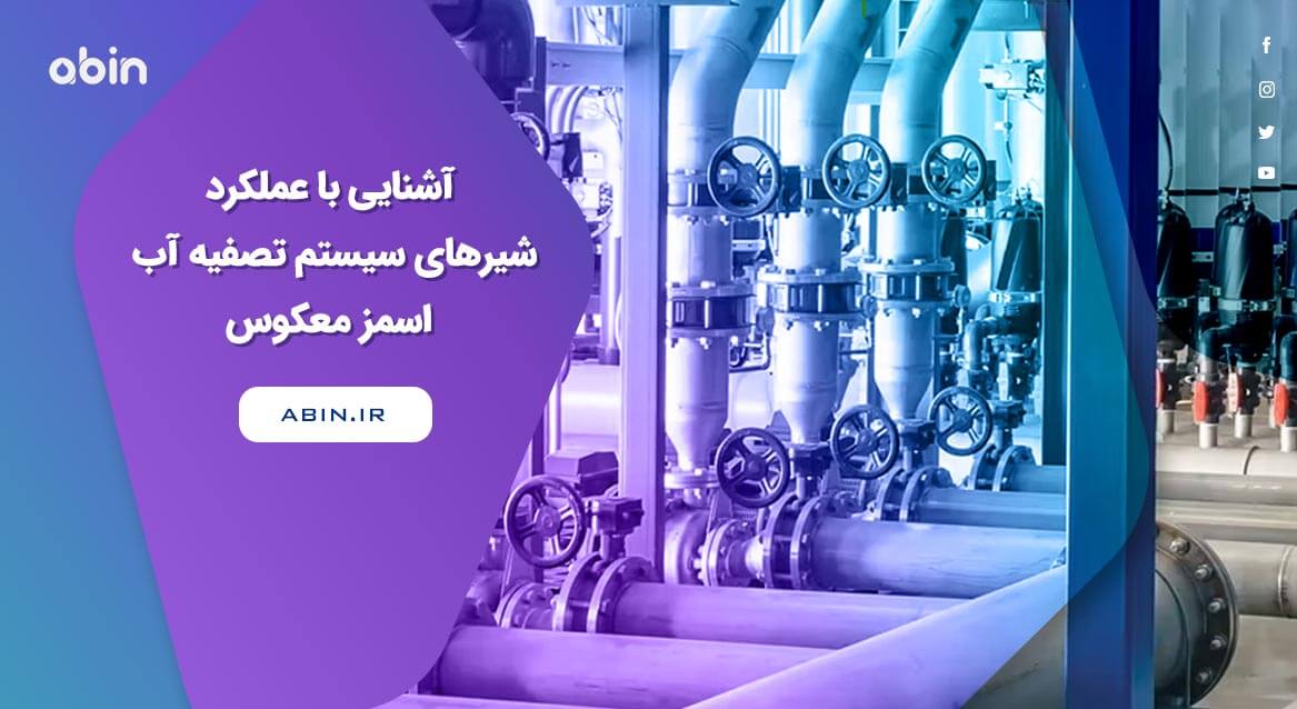 تصویر بینگر عملکرد شیرهای سیستم تصفیه آب اسمز معکوس 