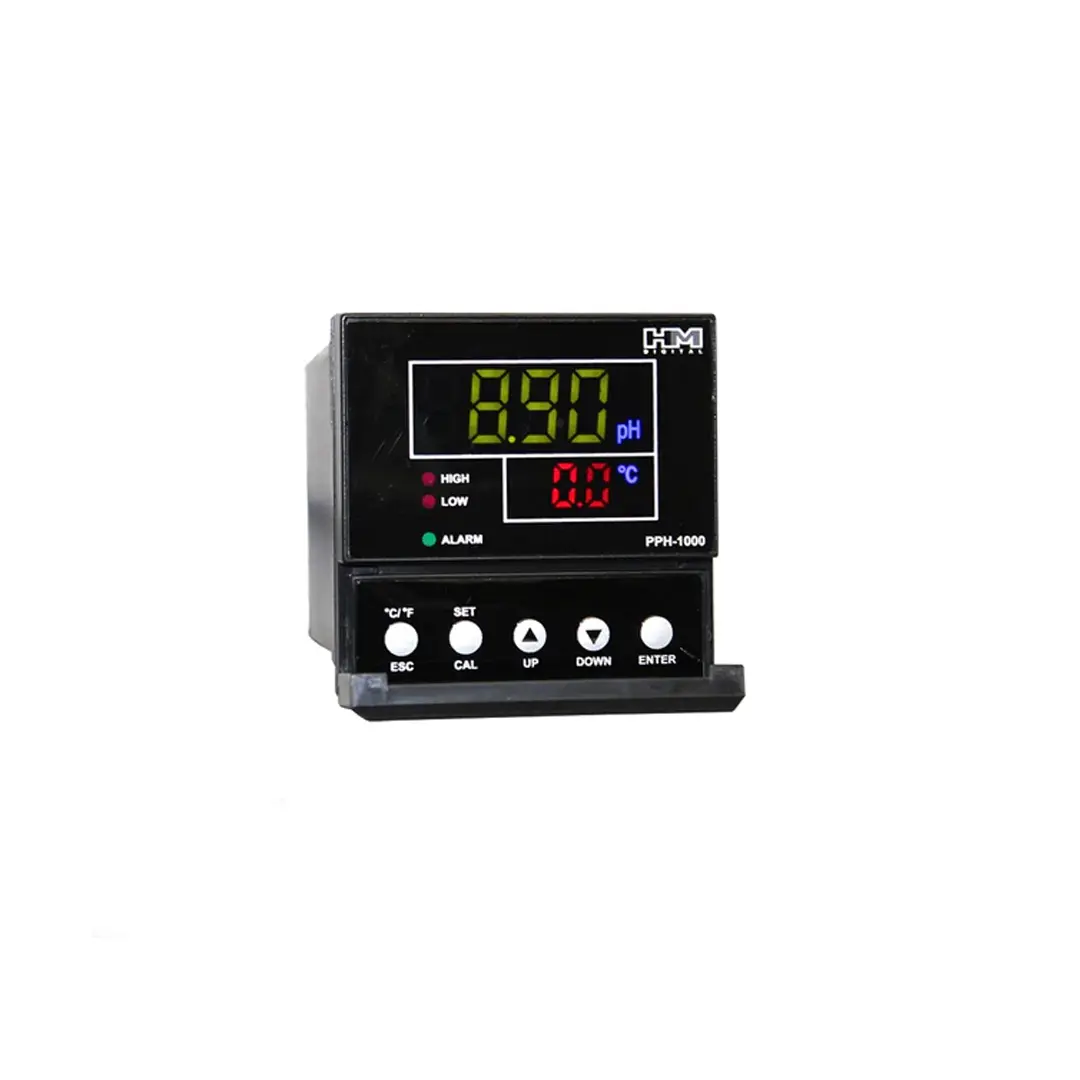 نمایشگر و دکمه های pH متر آنلاین صنعتی برند HM مدل PPH-1000
