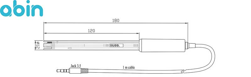 الکترود ph دیجیتال با بدنه PEI هانا مدل HI12301