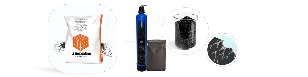 عکس بسته بندی کربن اکتیو با لیبل 