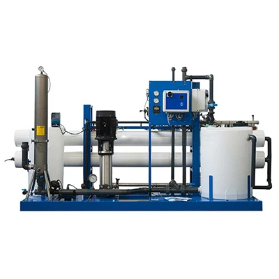 نمای روبرو دستگاه تصفیه آب صنعتی RO با ظرفیت 100 متر مکعب