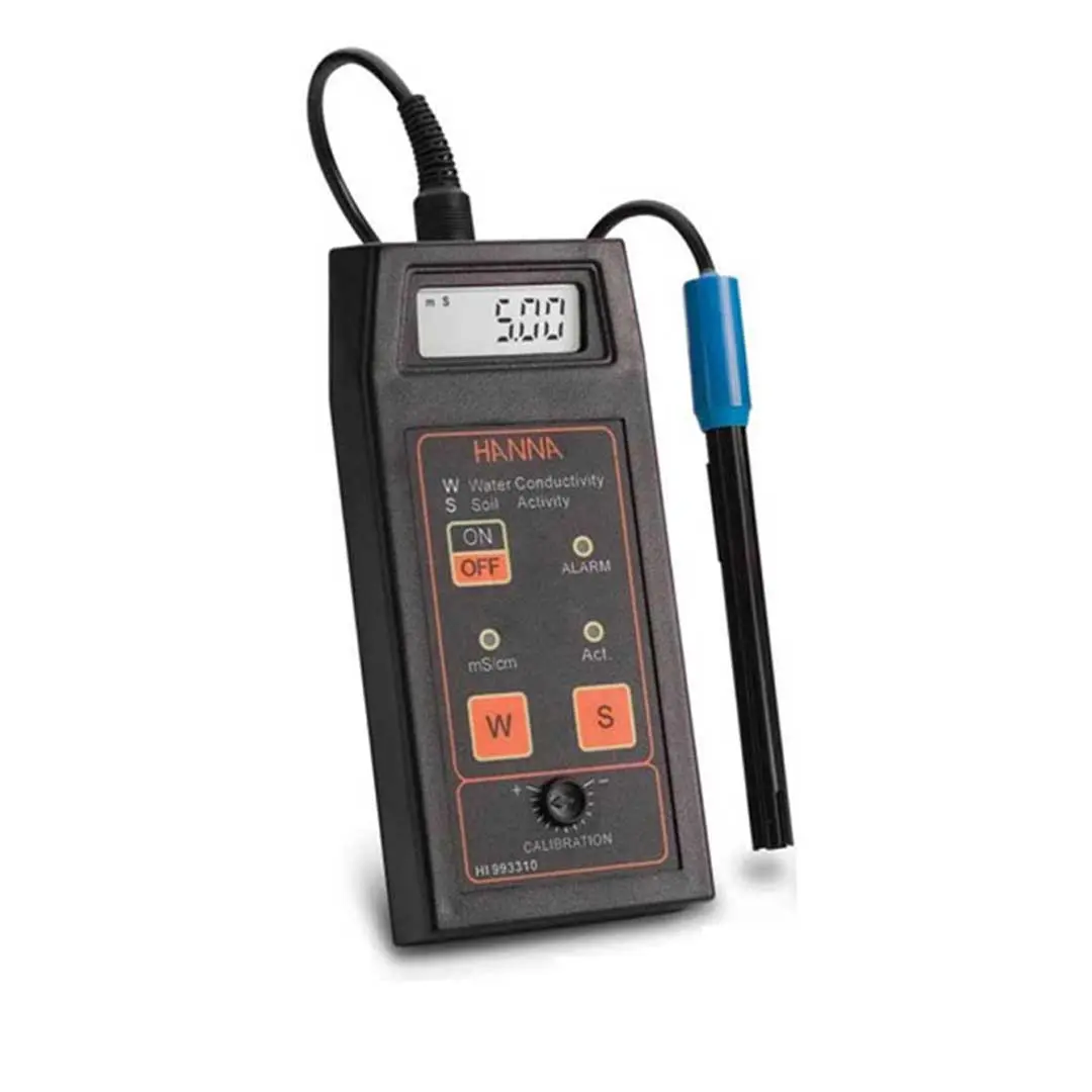 EC متر پرتابل هانا (HANNA) مدل HI993310 با پراب و کابل اتصال