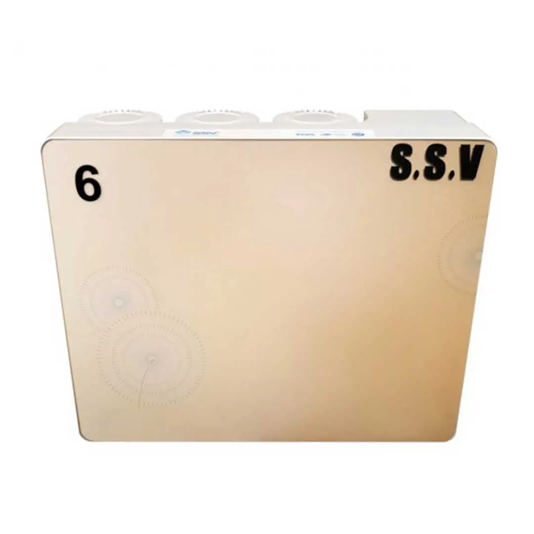 نمای جلویی تصویر گرافیکی دستگاه تصفیه آب خانگی اس اس وی (SSV) مدل Aramis X 630