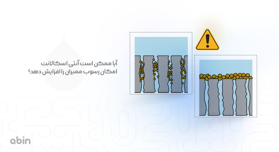 تصویر آموزشی تاثیر آنتی اسکالانت و امکان افزایش رسوب ممبران
