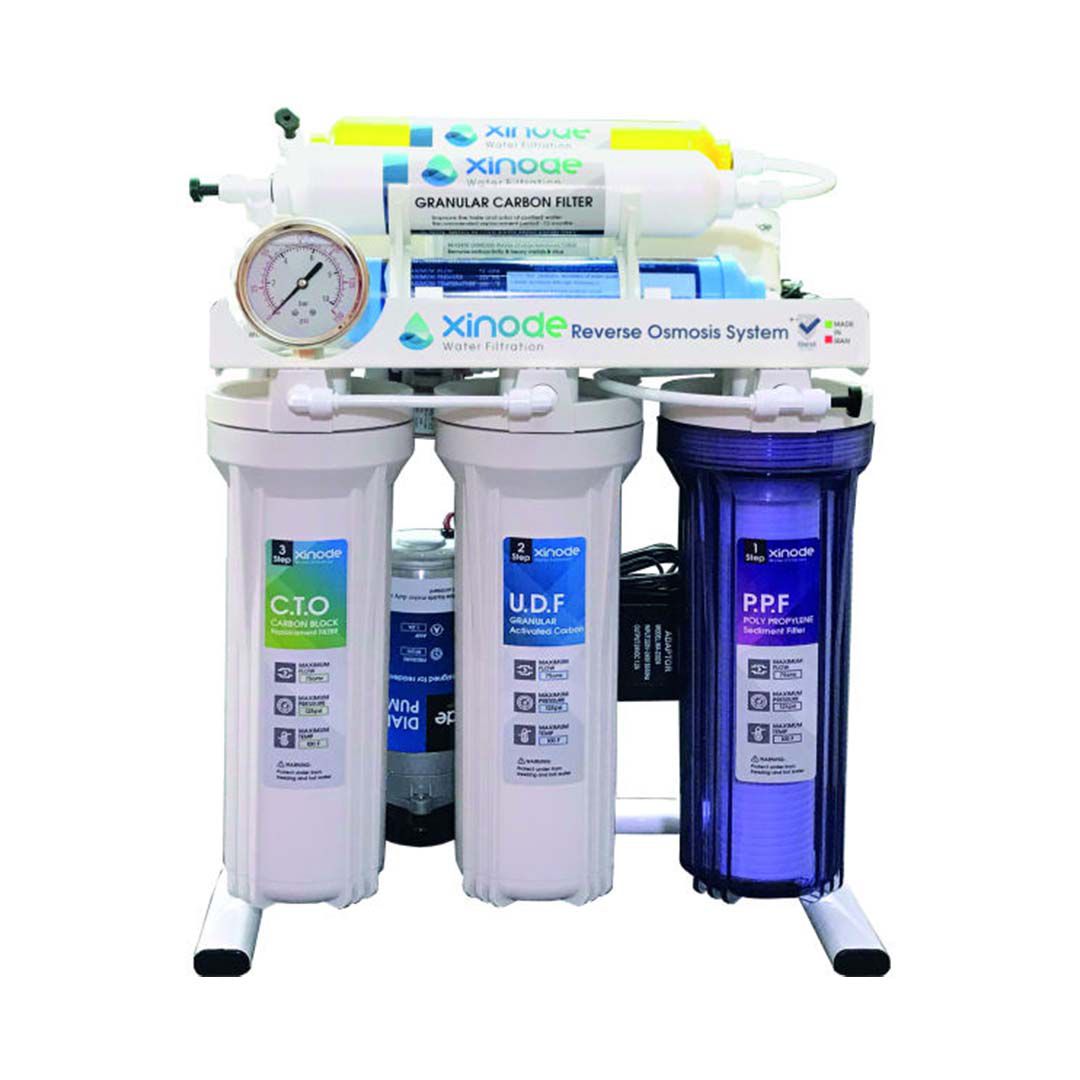 دید روبرو دستگاه تصفیه آب خانگی زینود (Xinode) مدل AXT-405HB