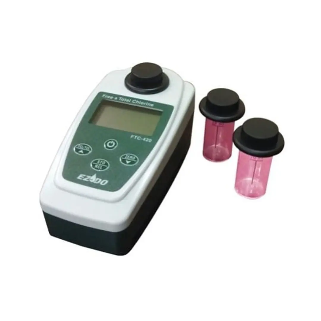 تصویر ایزومتریک کلرسنج پرتابل ازدو (EZDO) مدل FTC-420 با لوازم جانبی