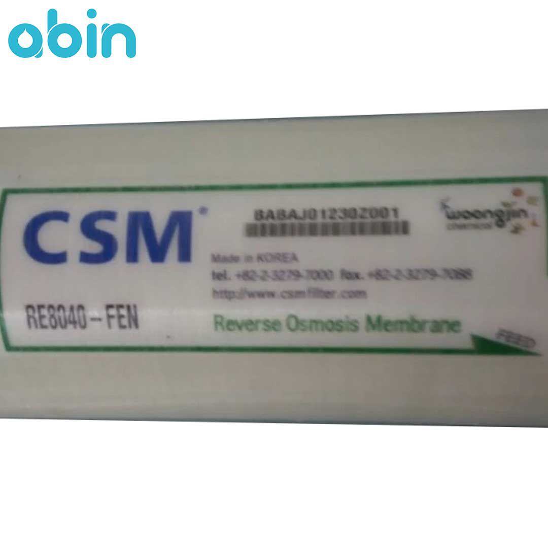 "تصویر نمای نزدیک فیلتر ممبران 8 اینچ CSM مدل RE8040-FEn، جزئیات بدنه کاملاً مشخص"