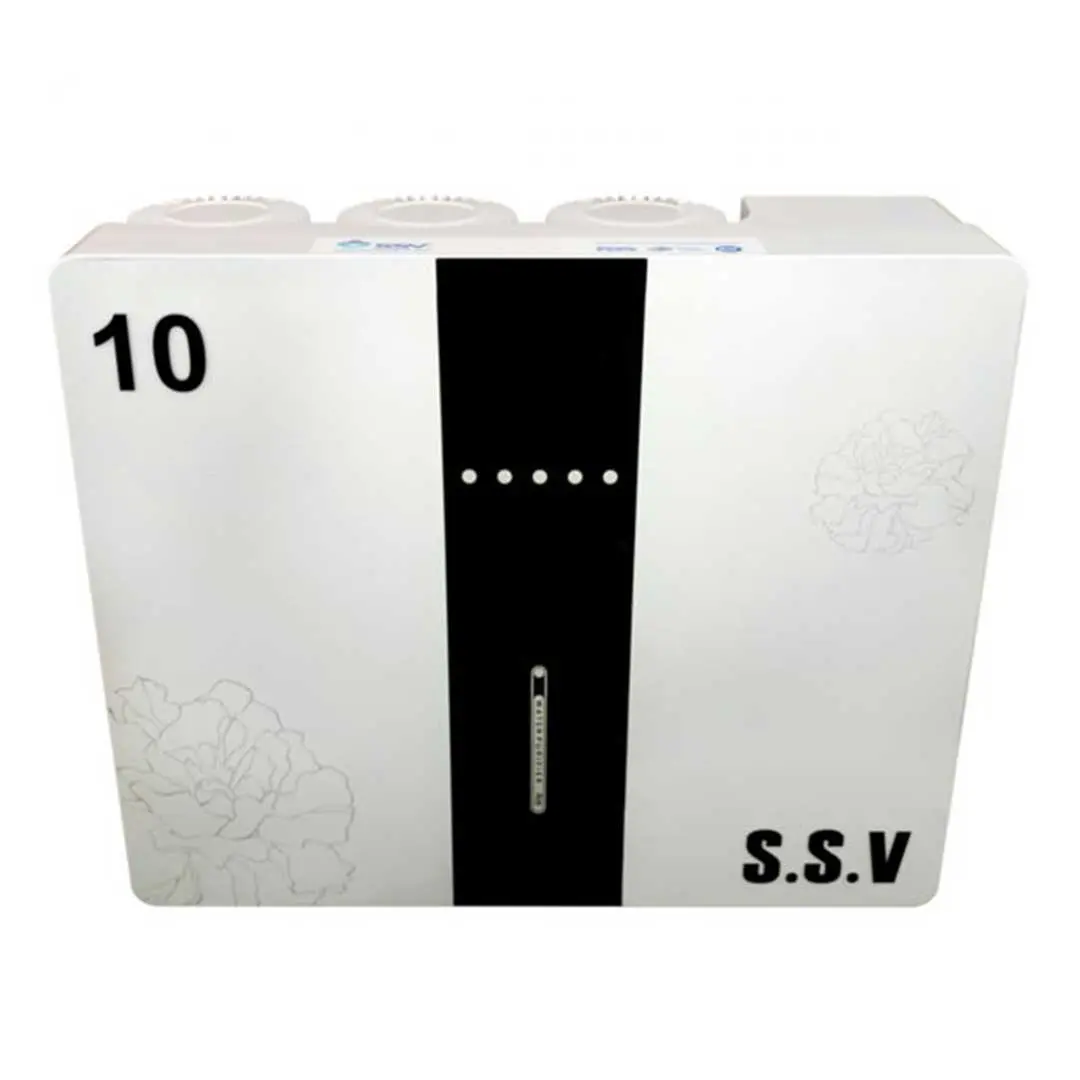 نمای جلویی دستگاه تصفیه آب خانگی اس اس وی (SSV) مدل Atlantic X1000 سفید رنگ