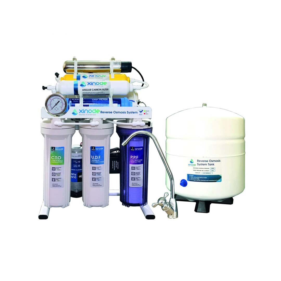 نمای روبرو دستگاه تصفیه آب خانگی زینود (Xinode) مدل AXF-705HB