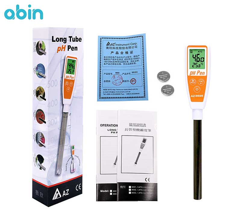 PH متر قلمی مناسب پوست و کاغذ AZ مدل 8695