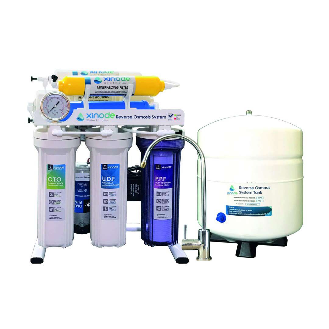 طرح نمادین دستگاه تصفیه آب خانگی زینود (Xinode) مدل AXS110HB