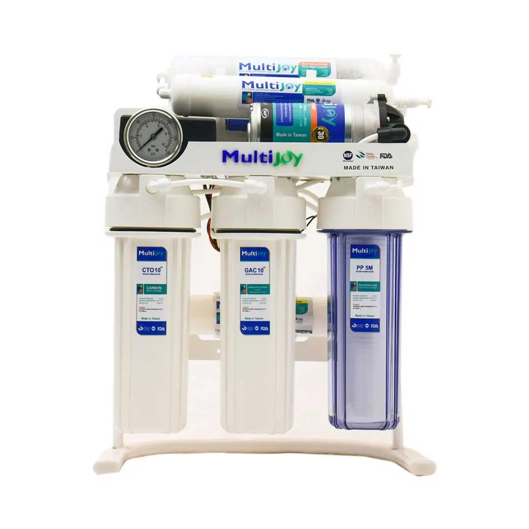 نمای مقابل دستگاه تصفیه آب خانگی 6 مرحله ای مولتی جوی (Multi Joy) لیبل بلور شده برای حفظ اطلاعات فنی