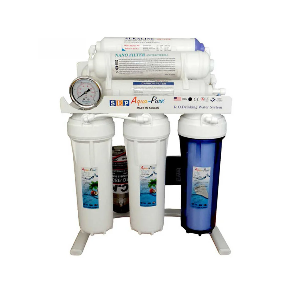 وجه روبرو دستگاه تصفیه آب خانگی آکوا پیور مدل RO-Pure8-2060