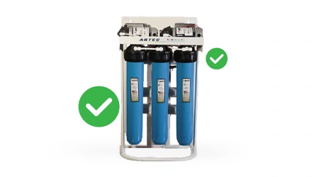 نمای روبرو دستگاه تصفیه آب نیمه صنعتی آرتک (Artec)