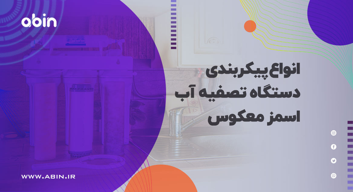 تصویر طراحی شده پیکربندی دستگاه تصفیه آب اسمز معکوس