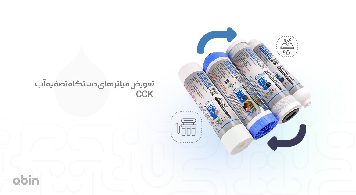 عکس فیلتر های دستگاه تصفیه آب CCK و بررسی تعویض آن ها