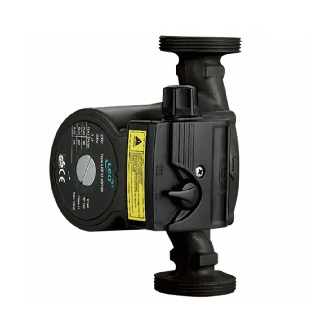 تصویر ایزومتریک پمپ سیرکولاتور لئو (LEO) مدل LRP32-60/180 بدنه مشکی