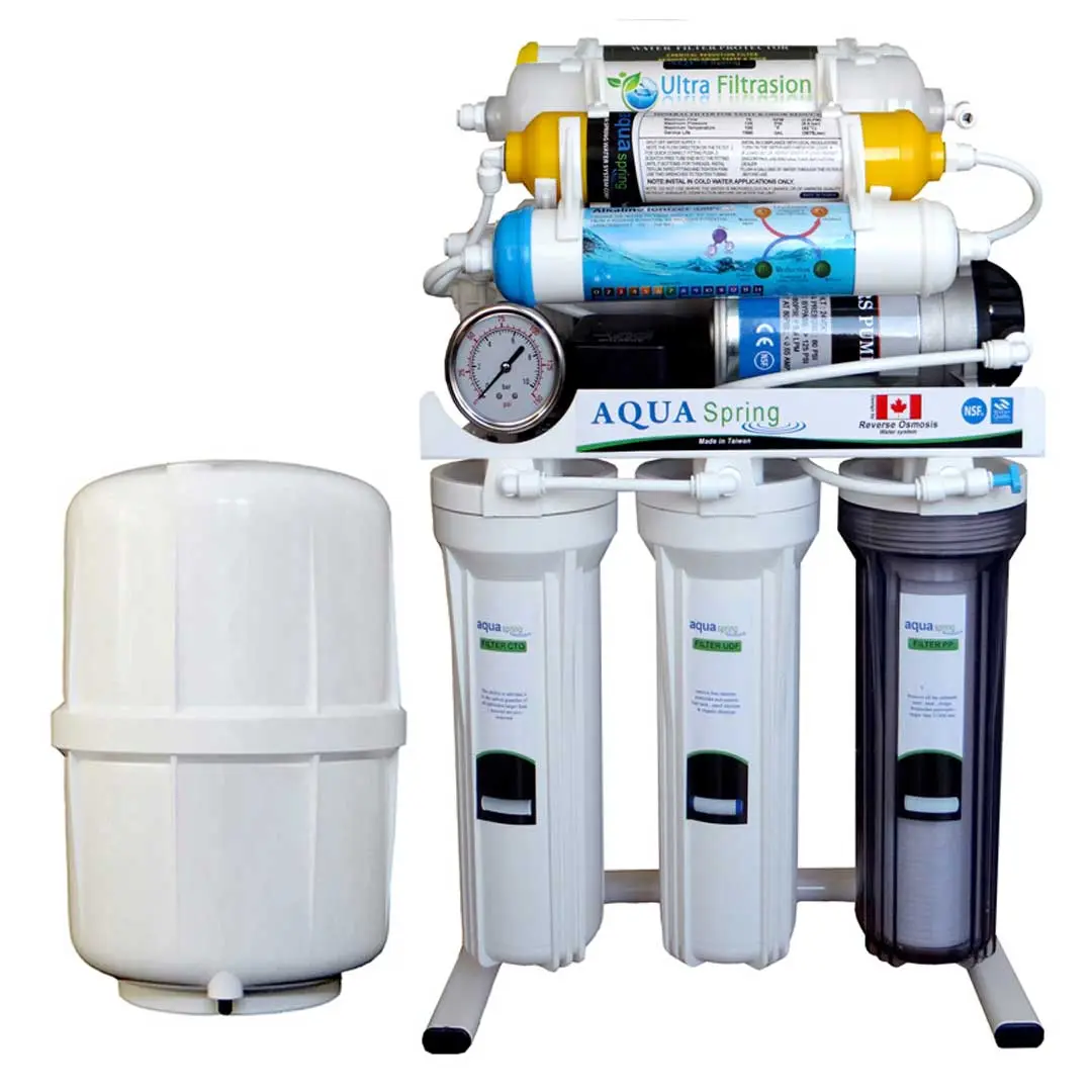 دستگاه تصفیه آب خانگی آکوآ اسپرینگ (Aqua Spring) مدل RO-AF1600 با مخزن آب بدون لیبل