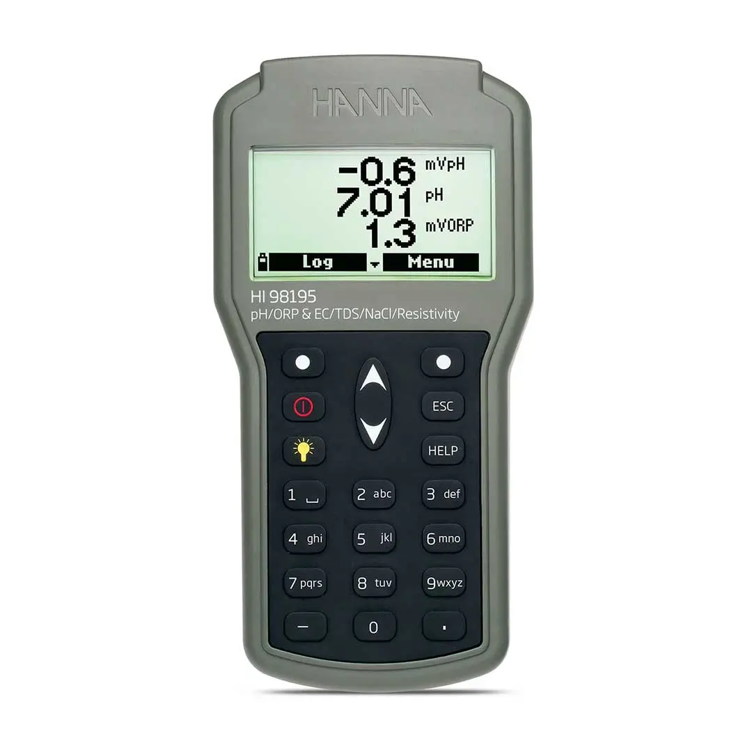 نمایشگر و صفحه کلید مولتی پارامتر پرتابل برند هانا (HANNA) مدل HI98195