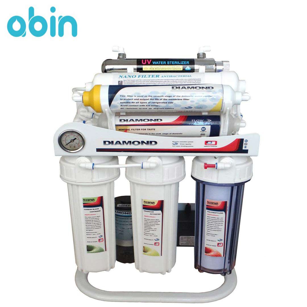 نما روبرو دستگاه تصفیه آب خانگی 10 مرحله ای دیاموند مدل RO-DRNX740