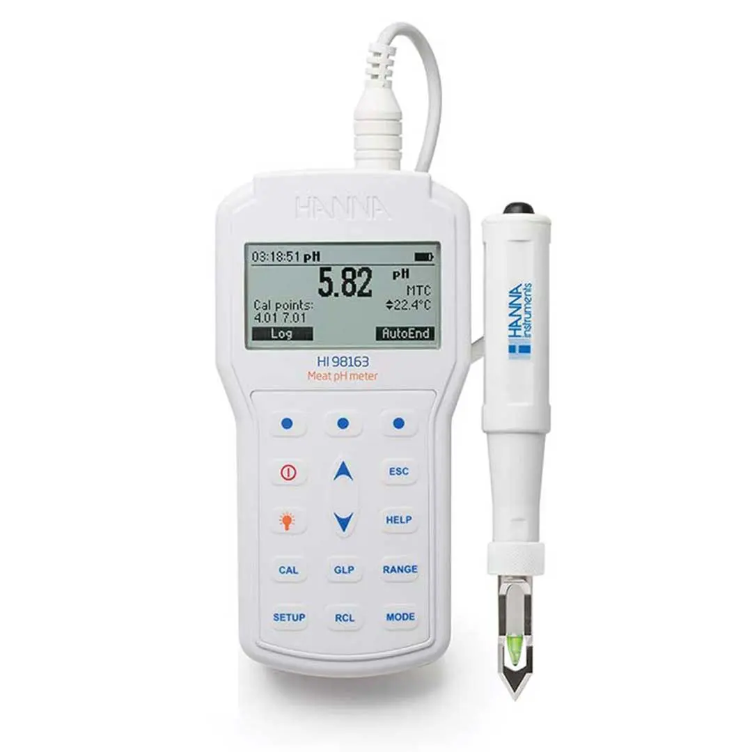 PH متر گوشت هانا (HANNA) مدل Hi98163 با بدنه و پراب سفید