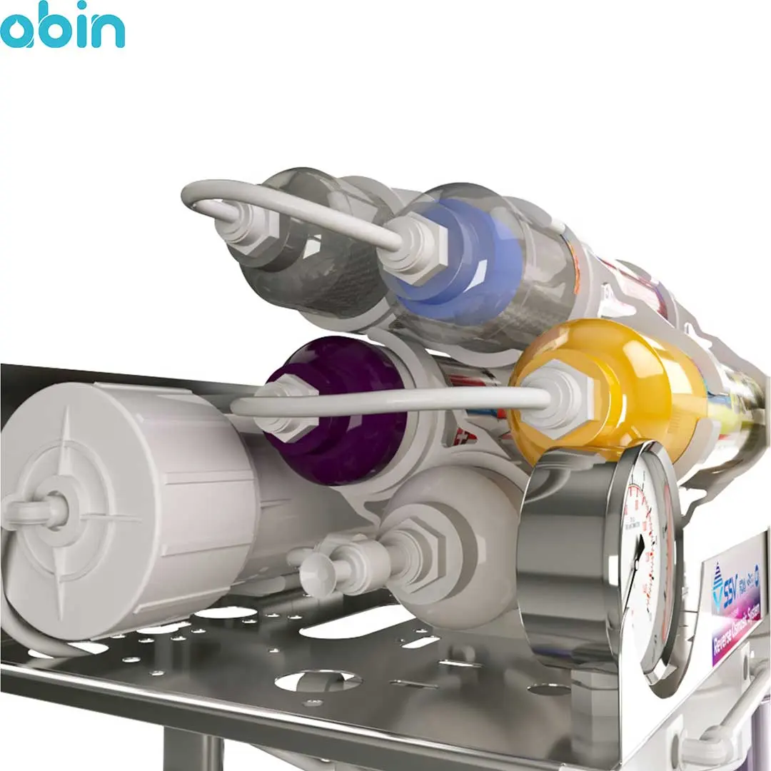 نمای بالایی فیلترهای دستگاه تصفیه آب خانگی اس اس وی (SSV) مدل MaxSpring X900
