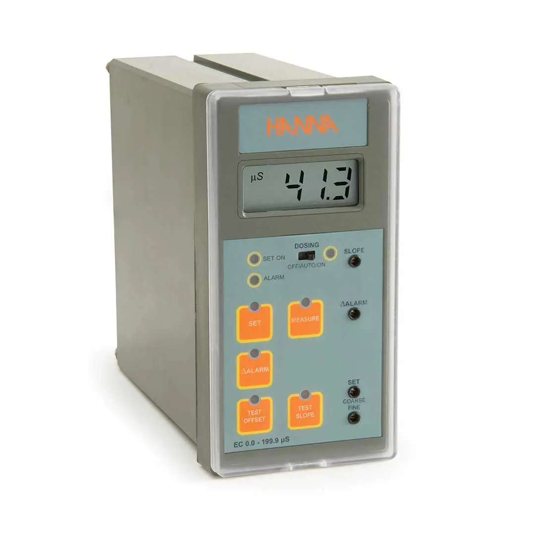 نمای ایزئمتریک کنترلر هدایت الکتریکی (EC) هانا (HANNA) مدل HI8931CN لیبل برند