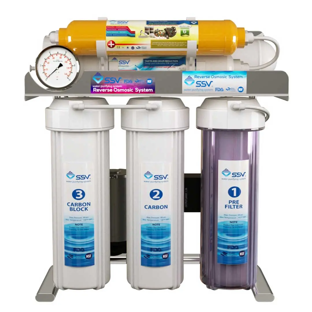 نمای روبرویی دستگاه تصفیه آب خانگی اس اس وی (SSV) مدل SuperSpring X600