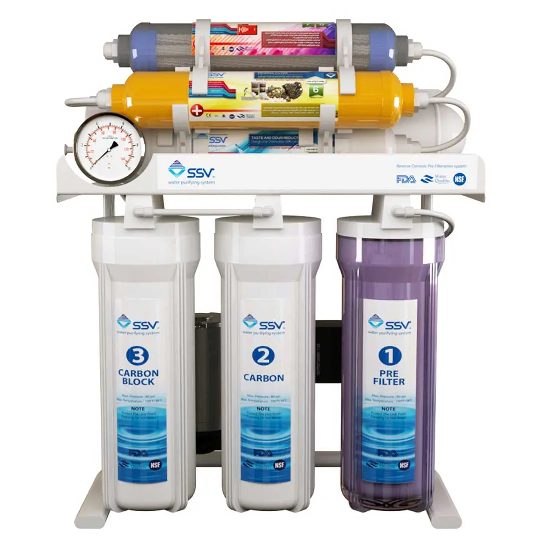 نمای جلویی دستگاه تصفیه آب خانگی اس اس وی (SSV) مدل MaxTec X800