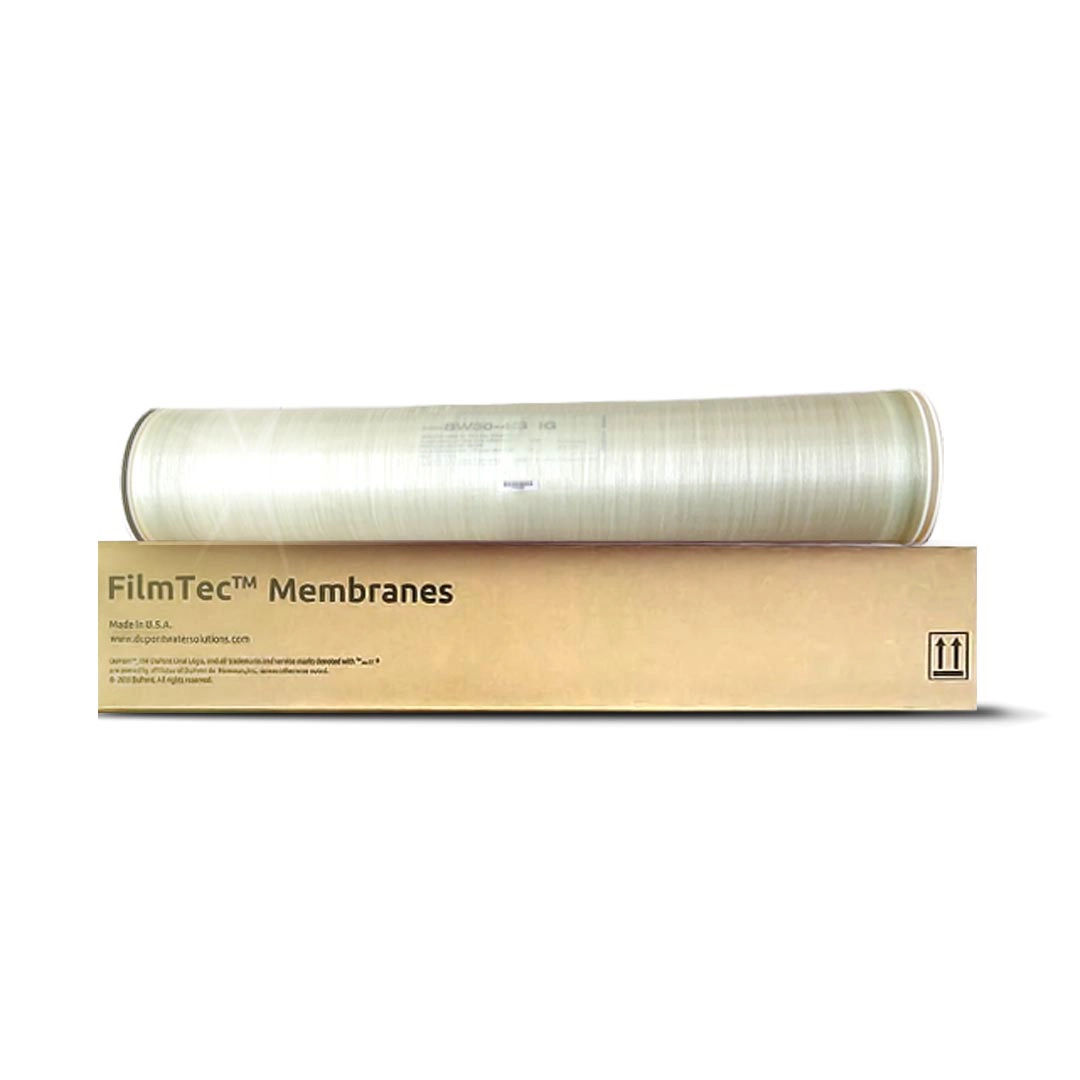 نمای طولی فیلتر ممبران 8 اینچ دوپونت فیلمتک پرو (Dupont Filmtec) اصل آمریکا مدل BW30 PRO-400 با بسته بندی