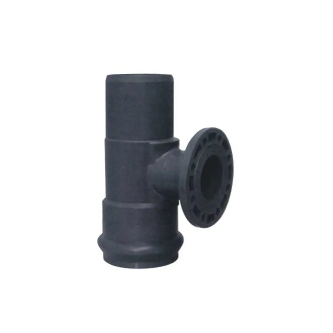 نمای ایزومتریک سه راهی 90 درجه با انتهای فلنج UPVC پیمتاش (PIMTAS)