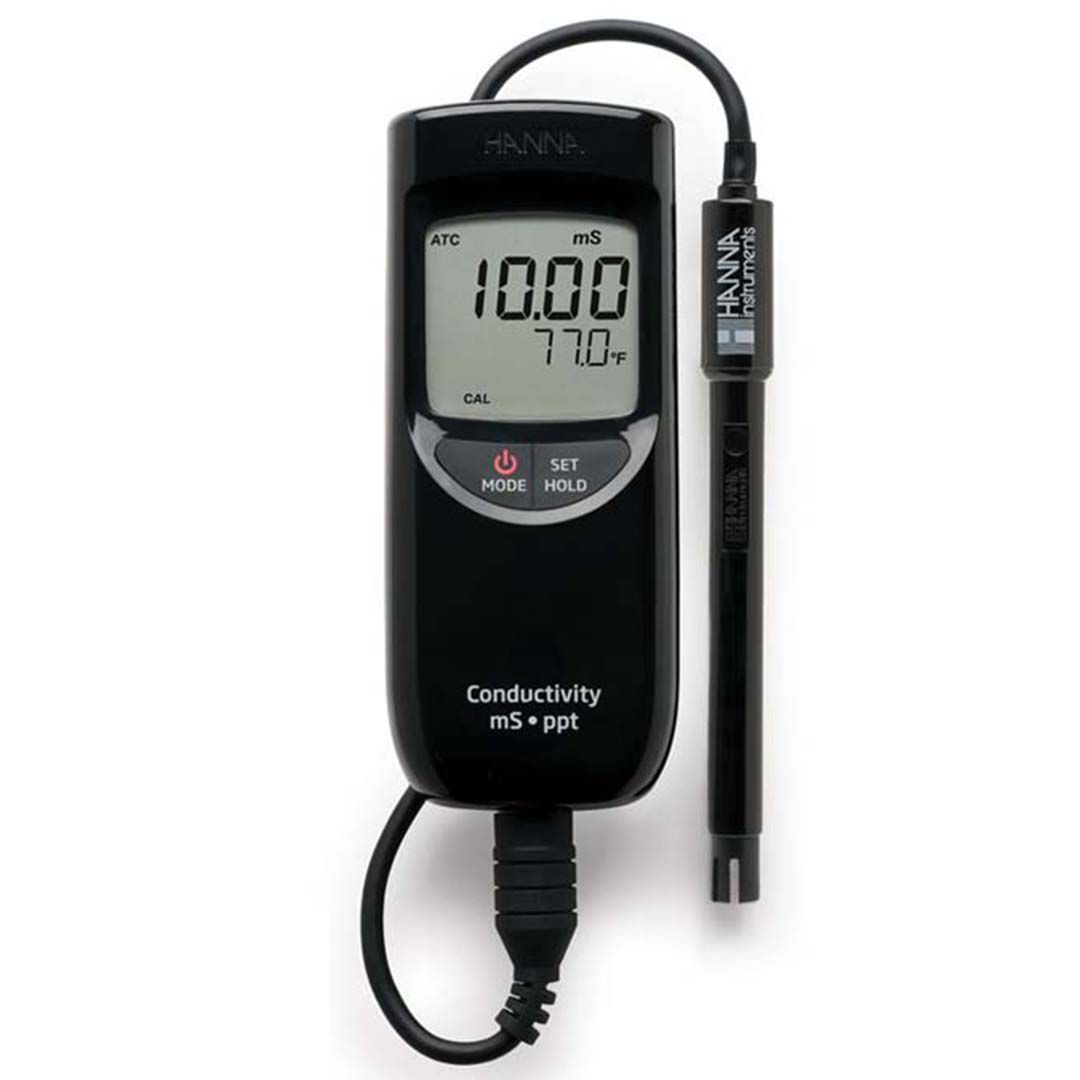 EC و TDS متر پرتابل هانا مدل HI99301 برای آزمایش آب