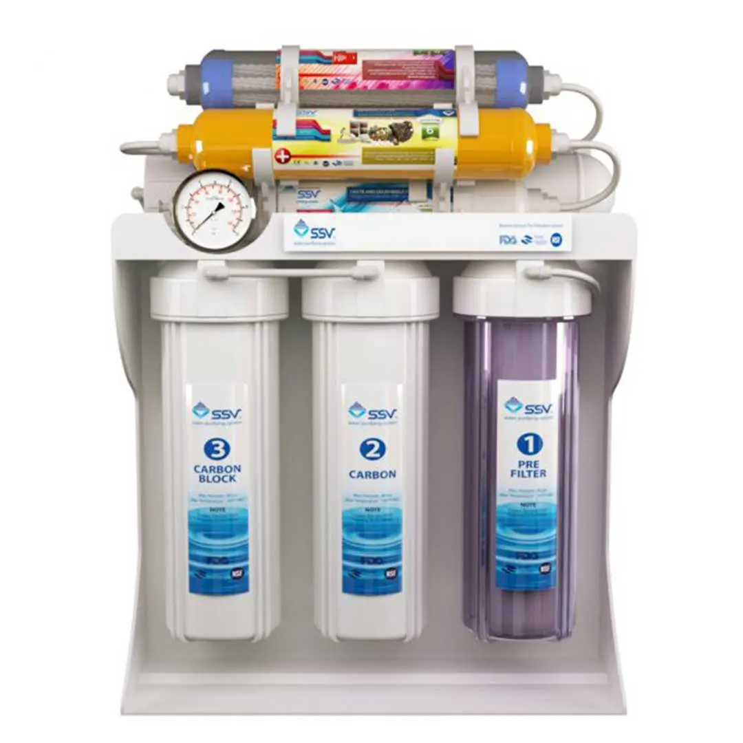 دستگاه تصفیه آب خانگی اس اس وی (SSV) مدل SuperPro X800 نمای روبرو
