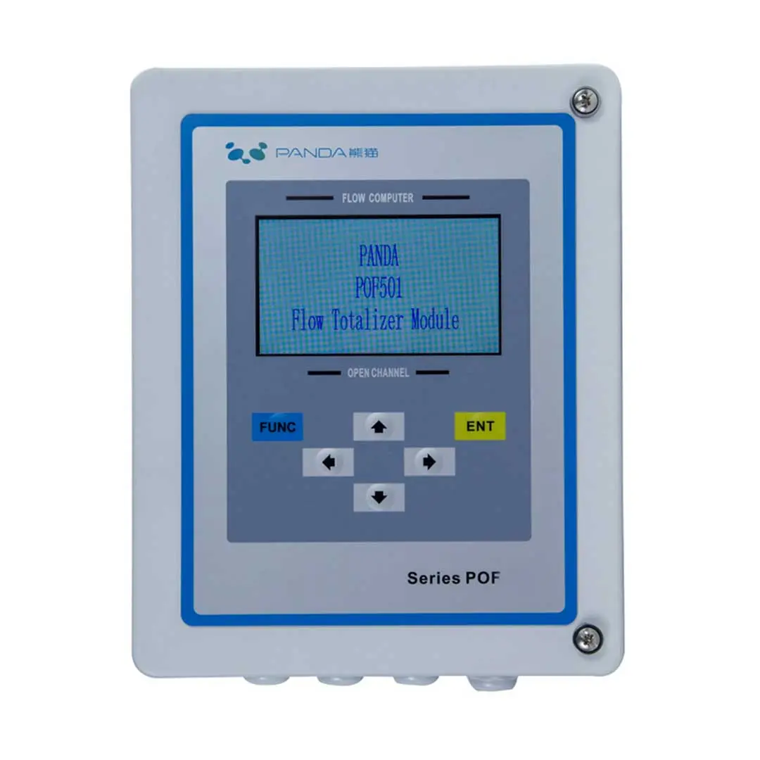 نمونه گرافیکی فلومتر هوشمند التراسونیک پاندا (Panda) سری POF نمایشگر LCD بزرگ