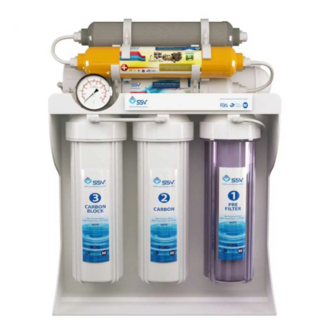 نمای جلویی دستگاه تصفیه آب خانگی اس اس وی (SSV) مدل SuperPro X830
