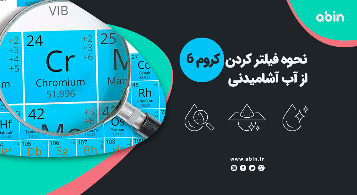 تصویر نمادین فیلتر کردن کروم از آب آشامیدنی