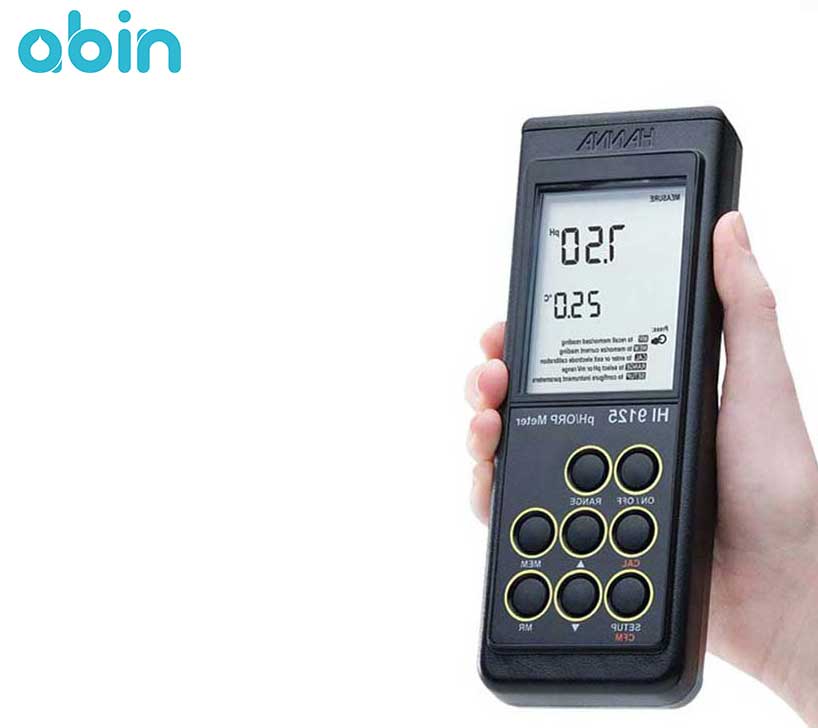 نمای رو به روی PH و MV متر ضد آب هانا مدل H19125