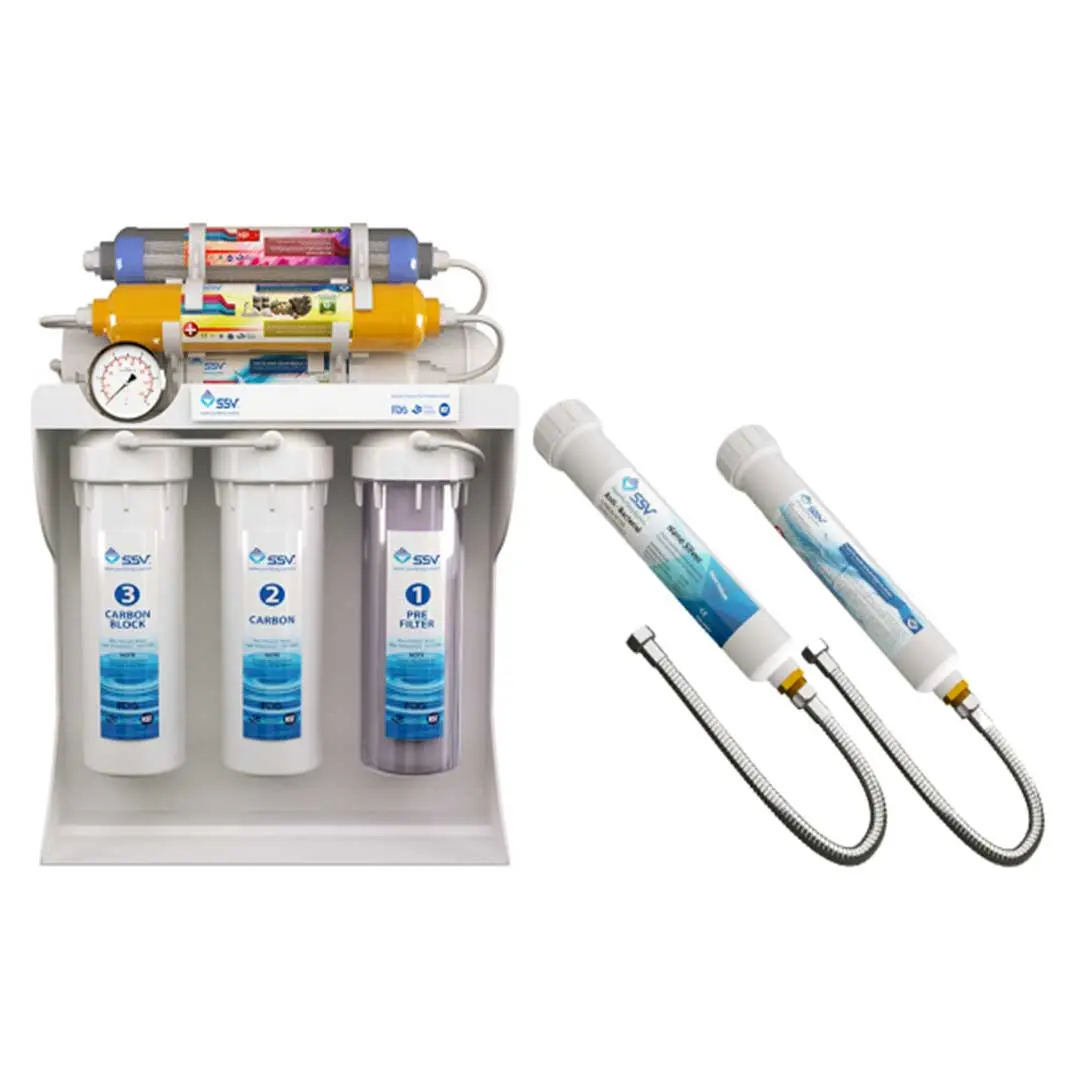 دستگاه تصفیه آب خانگی SSV مدل UltraPro X800 به همراه فیلتر حمام و سرویس و شلنگ اتصال