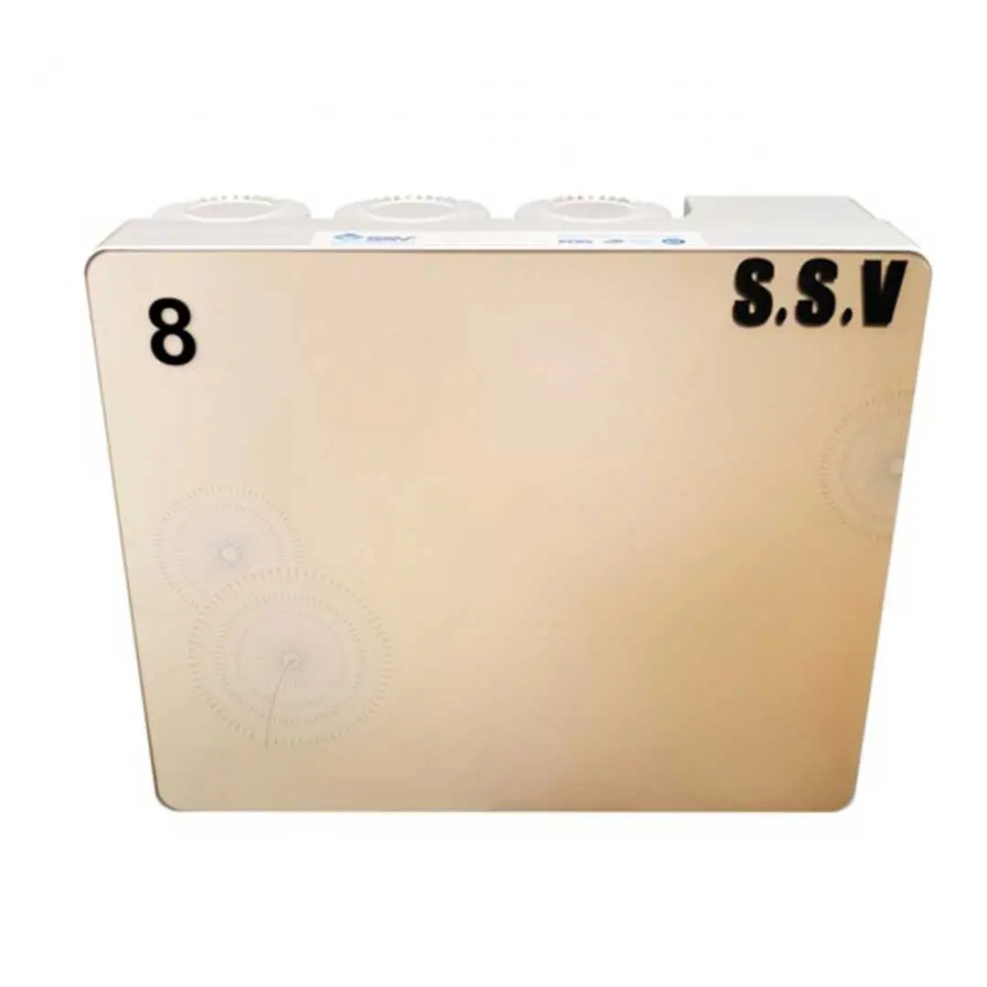 عکس گرافیکی دستگاه تصفیه آب خانگی اس اس وی (SSV) مدل Aramis X 830 نمای روبرو