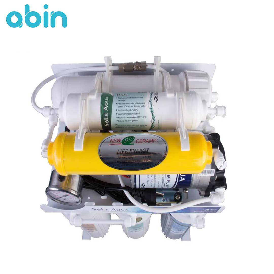 نمای فوقانی دستگاه تصفیه آب خانگی سول آکوا (Sole Aqua) مدل RO-103 P6B