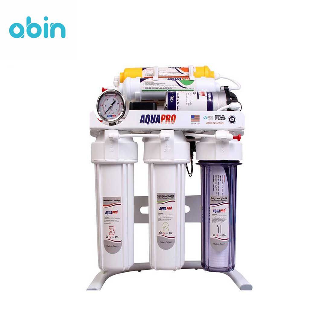 نما بالاییی فیلترهای دستگاه تصفیه آب خانگی آکواپرو مدل RO6- P UP