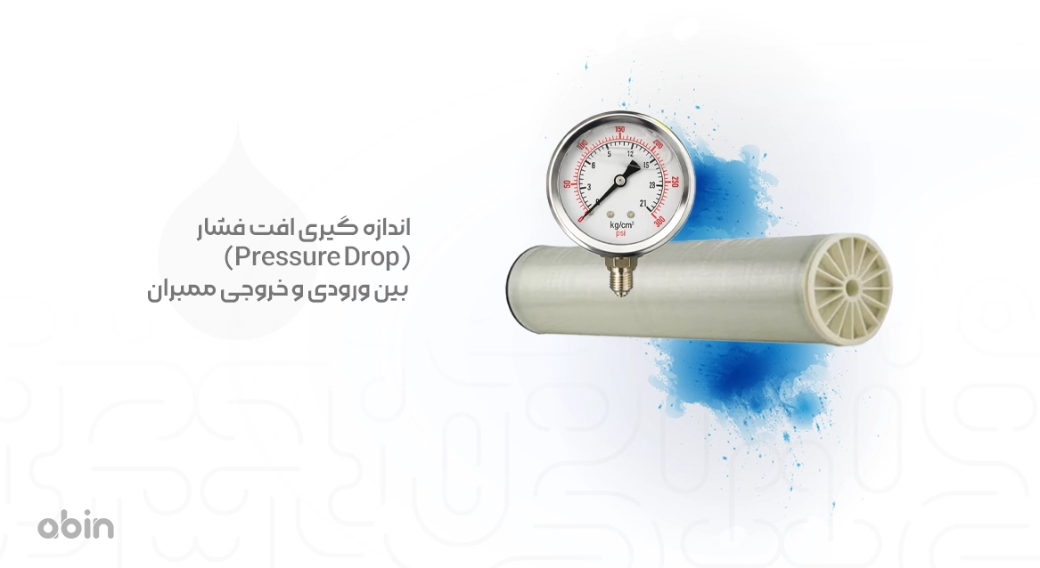 ممبران و گیج فشار اندازه گیری افت فشار (Pressure Drop) بین ورودی و خروجی ممبران