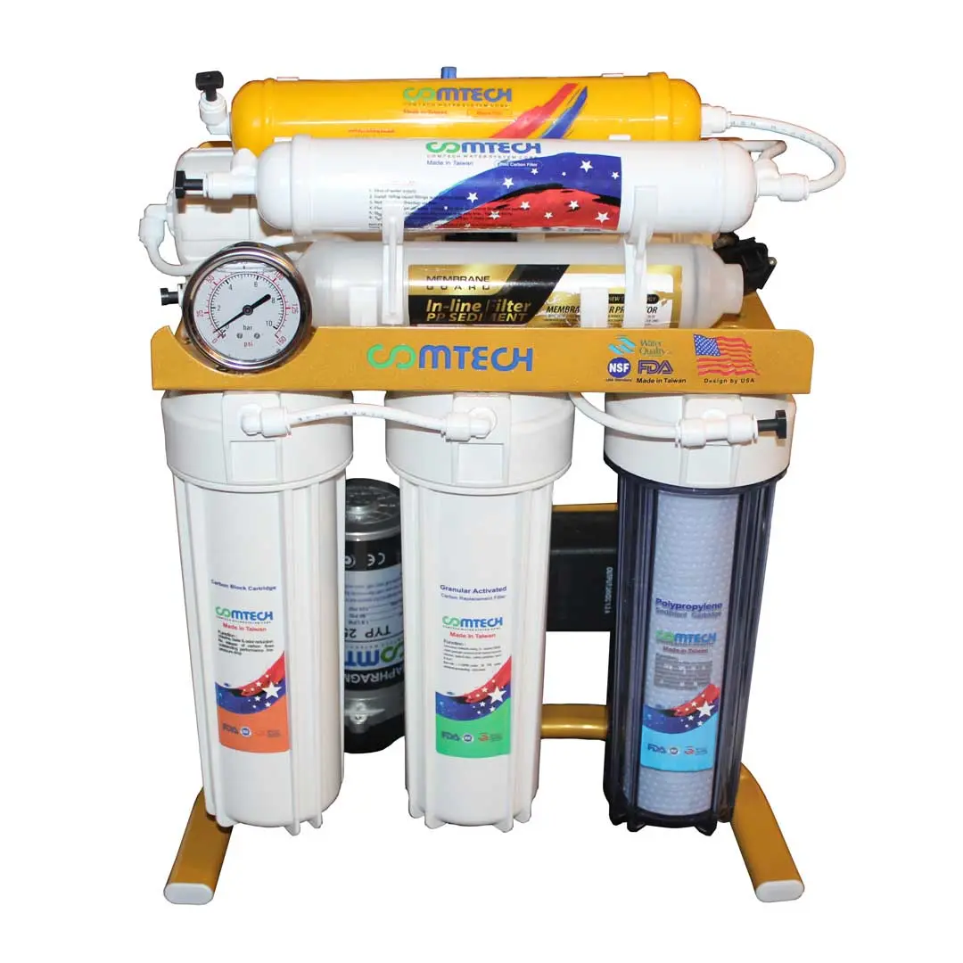 نمای روبرو دستگاه تصفیه آب خانگی کامتک (COMTECH) مدل PRO-7S