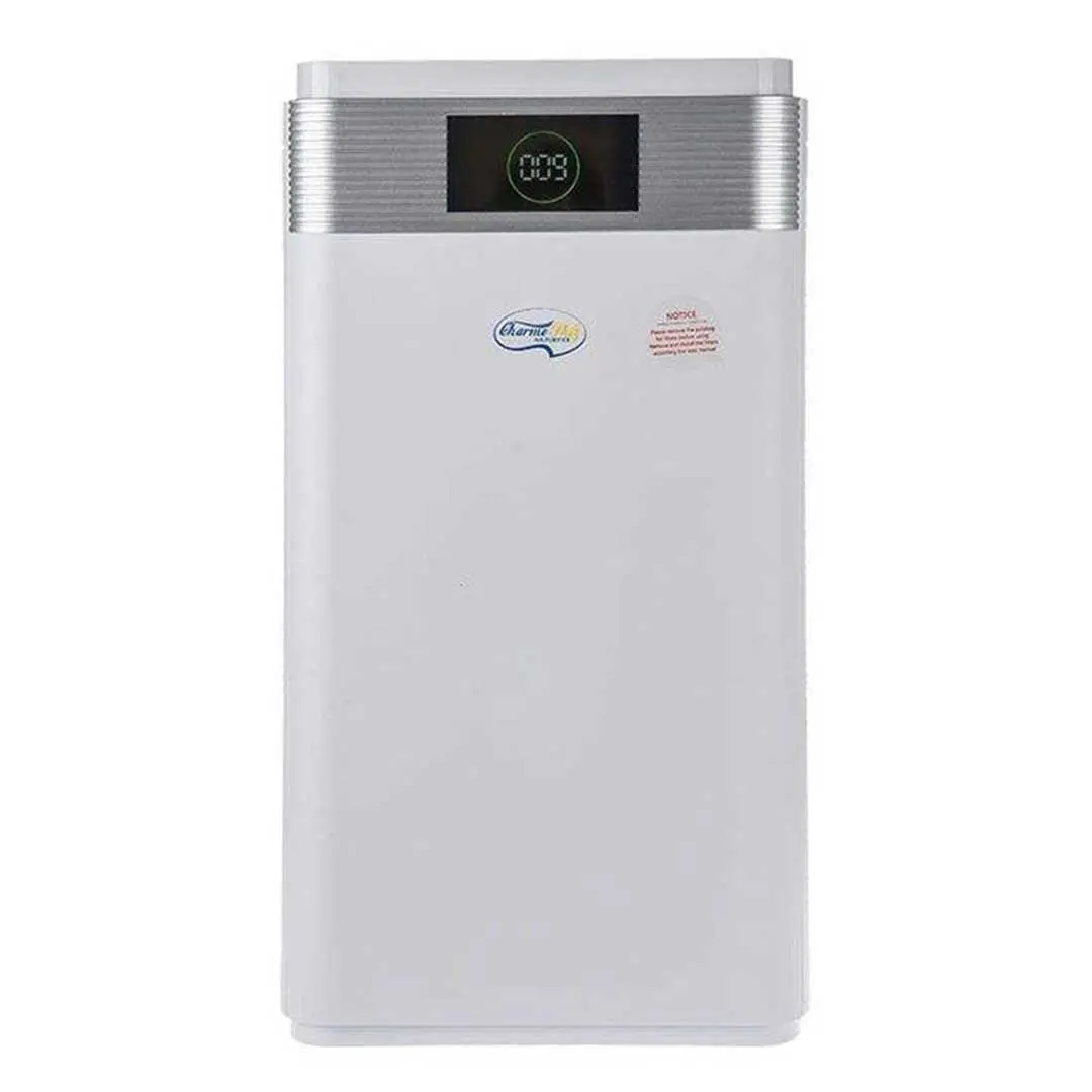 دید جلو دستگاه تصفیه هوا نئوتک CS-10000A با پنل روشن و دریچه ها