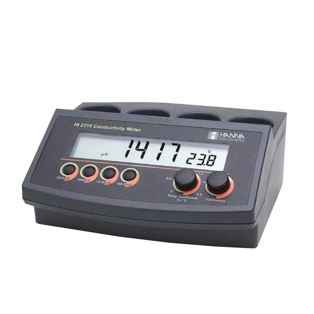 توصیر دستگاه EC متر رومیزی هانا (HANNA) مدل HI2315 با دو پیچ تنظیم کننده